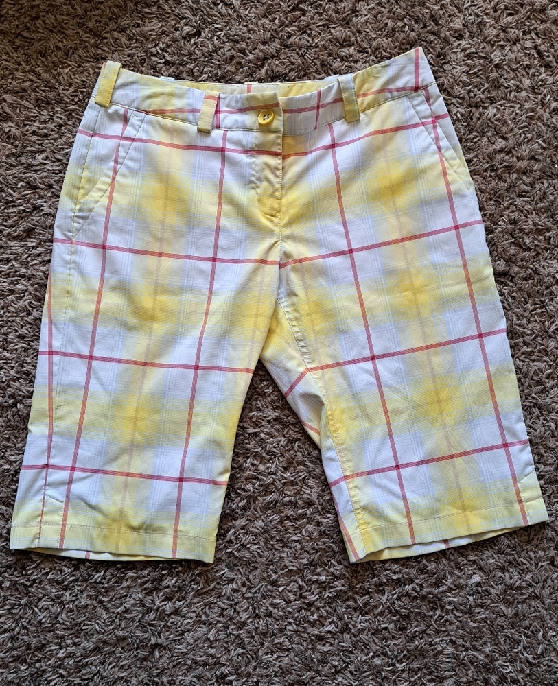 Retro Nike Plaid Dri Fit Golf Shorts Sz 6